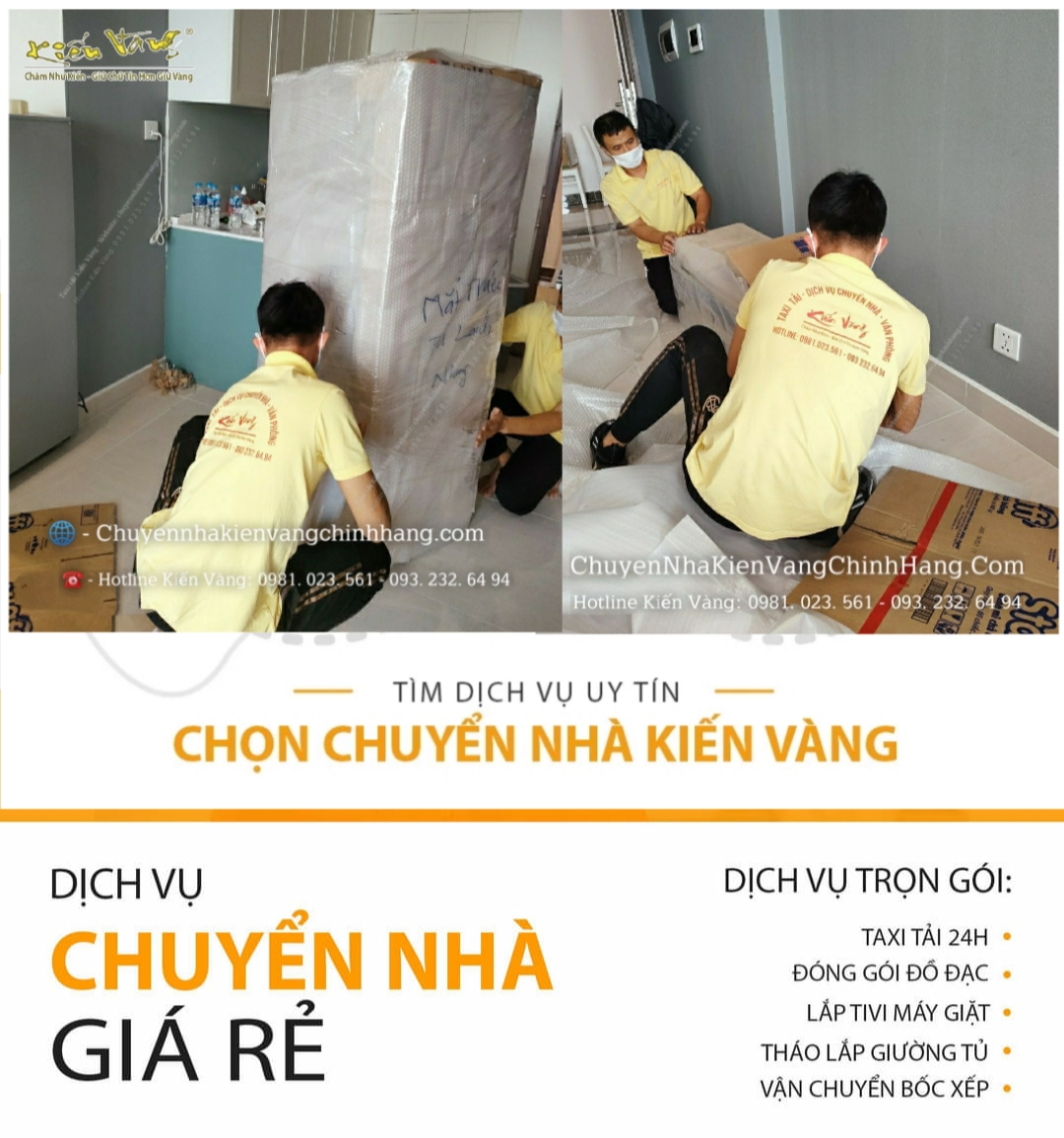 Dịch vụ chuyển nhà chuyên nghiệp Hà Nội trọn gói giá rẻ Kiến Vàng